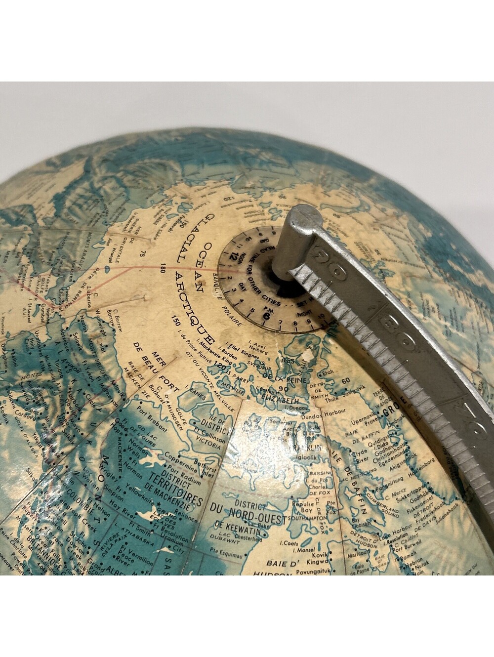 Vintage Rand McNally 12” World Portrait Globe Raised Relief Rotating Map USA - Picture 4 of 4